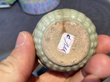 Six Chinese celadon- and qingbai-glazed wares, Song and later