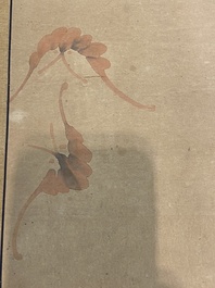 Japanse school, navolger van Sesson Shukei 雪村周継 (1504 &ndash; c. 1589): 'Twee onsterfelijken', inkt en kleur op papier