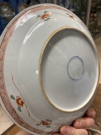Two Chinese famille verte &lsquo;magpie and prunus&rsquo; dishes, Kangxi