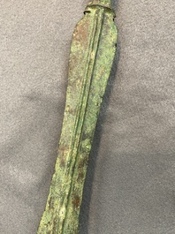 A Chinese inscribed bronze sword, Warring States Period or Han, ca. 3rd C. b.C.