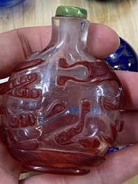 Eight Chinese glass snuff bottles, 19/20th C.