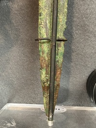 A Chinese inscribed bronze sword, Warring States Period or Han, ca. 3rd C. b.C.