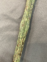 A Chinese inscribed bronze sword, Warring States Period or Han, ca. 3rd C. b.C.