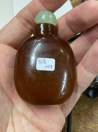 19 Chinese glass snuff bottles, 19/20th C.