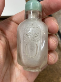 19 Chinese glass snuff bottles, 19/20th C.