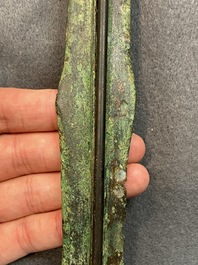 A Chinese inscribed bronze sword, Warring States Period or Han, ca. 3rd C. b.C.