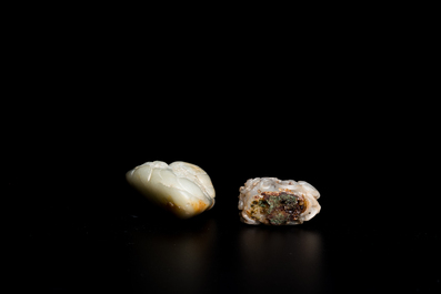 Two Chinese jade carvings, Qing