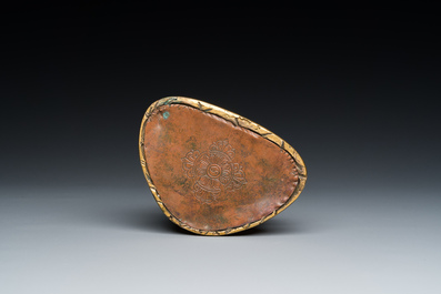 Bouddha de M&eacute;decine ou Bhaishajyaguru en bronze dor&eacute;, Sino-Tibet, 16&egrave;me