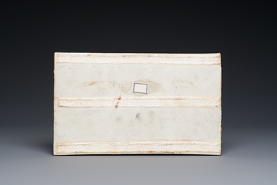 A Chinese famille verte 'antiquities' plaque, Kangxi
