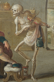 Frans Francken II (1581-1642) and workshop: 'Death and the Miser', oil on copper