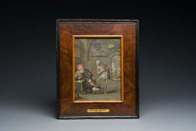 Frans Francken II (1581-1642) and workshop: 'Death and the Miser', oil on copper