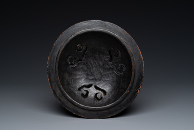 A large Chinese blue and white 'Immortals' vase, Transitional period