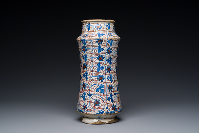 A Hispano-Moresque luster-glazed albarello, Manises, Spain, 3rd quarter 15th C.