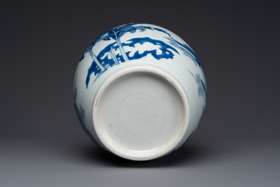Een Chinese blauw-witte vaas met kylins, Transitie periode