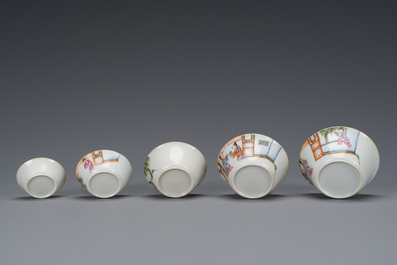 Ensemble de dix bols gigognes en porcelaine de Chine famille rose, marque et &eacute;poque de Daoguang