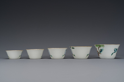 Ensemble de dix bols gigognes en porcelaine de Chine famille rose, marque et &eacute;poque de Daoguang