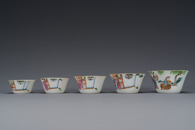 Ensemble de dix bols gigognes en porcelaine de Chine famille rose, marque et &eacute;poque de Daoguang