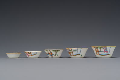 Ensemble de dix bols gigognes en porcelaine de Chine famille rose, marque et &eacute;poque de Daoguang