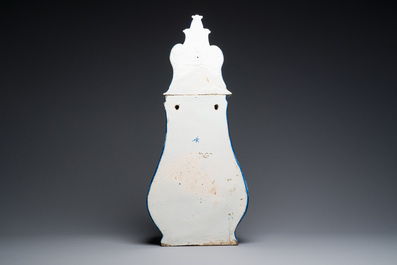 A massive Dutch Delft blue and white cistern and cover, 1st half 18th C.