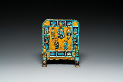A Chinese fahua 'Eight immortals' table screen, Ming