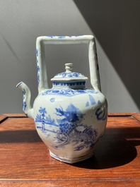 Een Chinese blauw-witte wijnkan met kylins, Transitie periode