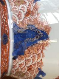 Paire de rafraichissoirs en porcelaine de Chine de style Imari, Qianlong
