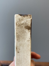 Two rectangular Chinese famille verte plaques, Kangxi
