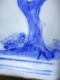 Een Chinese blauw-witte wijnkan met kylins, Transitie periode
