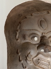 Masque de Mahakala en fonte, Tibet, 16/17&egrave;me