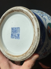 Een Chinese doucai vaas, Daoguang merk en periode