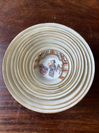 Ensemble de dix bols gigognes en porcelaine de Chine famille rose, marque et &eacute;poque de Daoguang