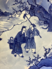 Coupe en porcelaine de Chine en bleu et blanc, marque et &eacute;poque de Kangxi