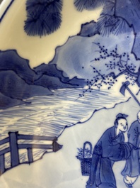 Coupe en porcelaine de Chine en bleu et blanc, marque et &eacute;poque de Kangxi