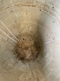 A large Chinese blue and white 'Immortals' vase, Transitional period