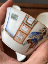 Ensemble de dix bols gigognes en porcelaine de Chine famille rose, marque et &eacute;poque de Daoguang