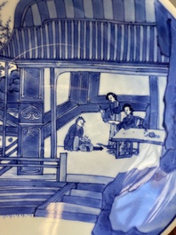 Coupe en porcelaine de Chine en bleu et blanc, marque et &eacute;poque de Kangxi