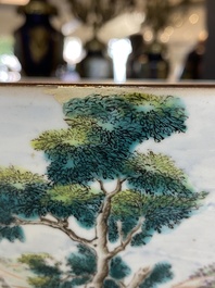 A large Chinese famille rose 'fox hunt' bowl, Qianlong