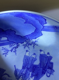 Coupe en porcelaine de Chine en bleu et blanc, marque et &eacute;poque de Kangxi