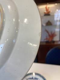 Two Chinese doucai 'South Sea Bubble' plates, Kangxi