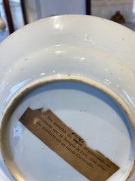 Two Chinese doucai 'South Sea Bubble' plates, Kangxi
