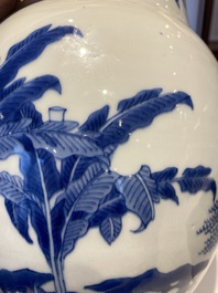 Een Chinese blauw-witte vaas met kylins, Transitie periode
