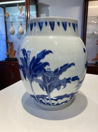 Een Chinese blauw-witte vaas met kylins, Transitie periode