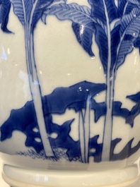 Een Chinese blauw-witte vaas met kylins, Transitie periode