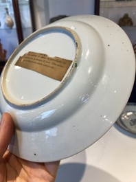 Two Chinese doucai 'South Sea Bubble' plates, Kangxi