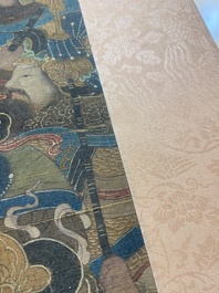 Ecole chinoise: 'Ciel plein de divinit&eacute;s bouddhistes', encre et couleurs sur soie, 18&egrave;me