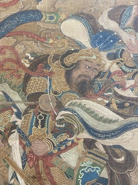Ecole chinoise: 'Ciel plein de divinit&eacute;s bouddhistes', encre et couleurs sur soie, 18&egrave;me