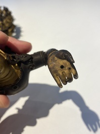 Statuette de Yamantaka en bronze dor&eacute;, Sino-Tibet, probablement 17/18&egrave;me