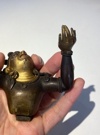 Statuette de Yamantaka en bronze dor&eacute;, Sino-Tibet, probablement 17/18&egrave;me