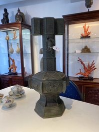 A large Chinese bronze 'touhu' or arrow vase, Yuan