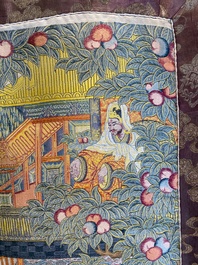 Een Chinese gewoven thangka van een Shambhala koning, Republiek